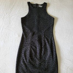 French Connection Black/Metalli Animal Print Dress